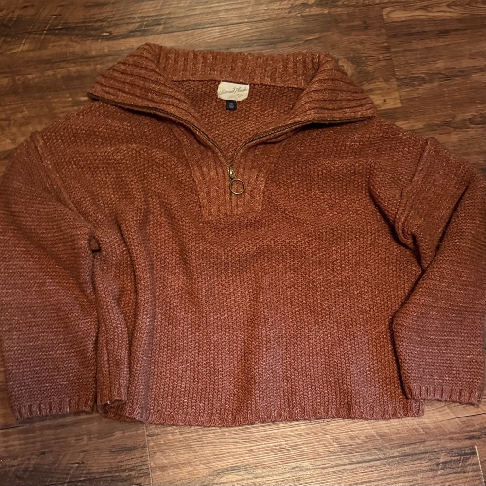 Universal Thread Rust Cropped Sweater - Picture 4 of 4